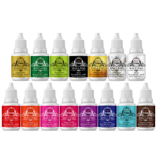Maya Inks Alcohol Ink Set of 15 – Metallic & Standard Inks | 10ml Each | Gold, Silver, Pearl, Red, Blue, Violet, Green, Parrot Green, Turquoise, Black, Orange, Pink, Brown | For Painting & Resin Art