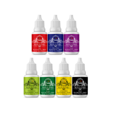 Maya Inks Alcohol Ink Set of 7 – Yellow, Red, Blue, Green, Purple, Black & Parrot Green | 10 ml Each | Vibrant Alcohol Inks for Resin Art, Yupo Paper & DIY Crafts