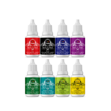 Maya Inks Alcohol Ink Set of 8 – Red, Blue, Green, Black, Violet, Turquoise, Parrot Green, Lemon Yellow | 10 ml Each