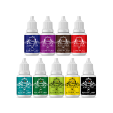 Maya Inks Alcohol Ink Set of 9 – 10ml Each | Red, Blue, Violet, Green, Parrot Green, Turquoise, Black, Brown | Vibrant Inks for Painting & Resin Art