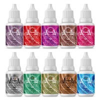 Maya Inks Alcohol Ink Set of 10 – Pearl Inks (10 ml each) | Shimmering, Luminous Inks for Resin Art, Yupo Paper & DIY Crafts