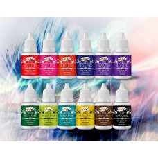 Maya Inks Alcohol Ink Set of 12 – Keto Series | Blue, Violet, Green, Parrot Green, Turquoise, Black, Orange, Pink, Brown, Teal | 10 ml Each for Resin Art & Painting