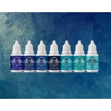 Maya Inks Alcohol Ink Set of 7 – Blue Shades (Deep Blue, Sky Blue, Turquoise, Bondi Blue, Cerulean, Persian Blue, Blueberry) | 10 ml Each